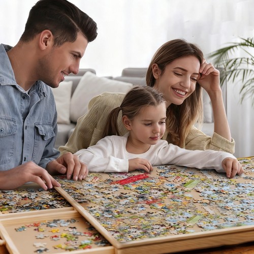 Wooden jigsaw puzzle board - wooden,