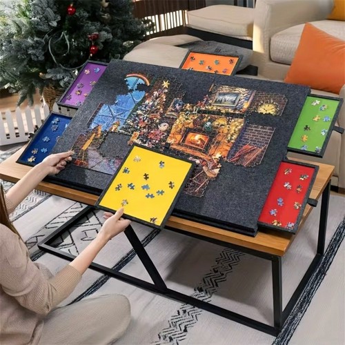 Jigsaw puzzle board - jigsaw, table