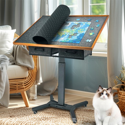 Jigsaw puzzle table tilting - table,