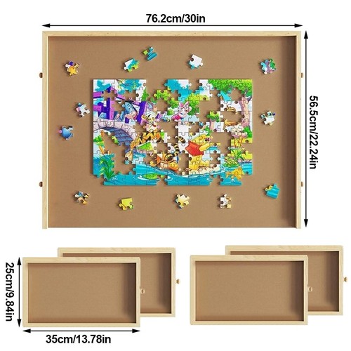 Foldable wooden jigsaw puzzle - jigsaw,