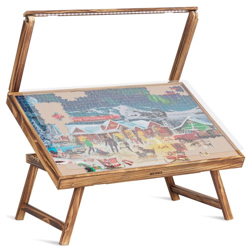 Wooden jigsaw puzzle table - wooden,