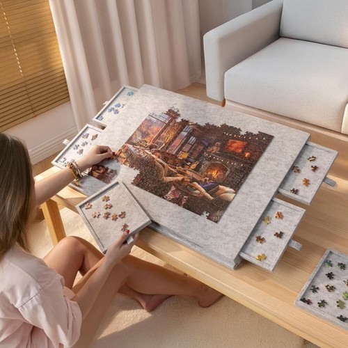 1000pcs puzzle board portable - 1000pcs,