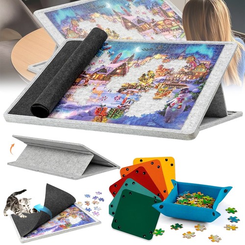 Tilting puzzle board with - puzzle,