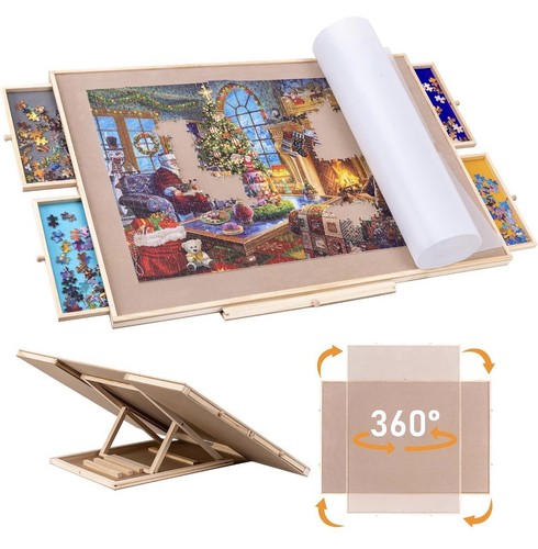 Rotating jigsaw puzzle table - rotating,